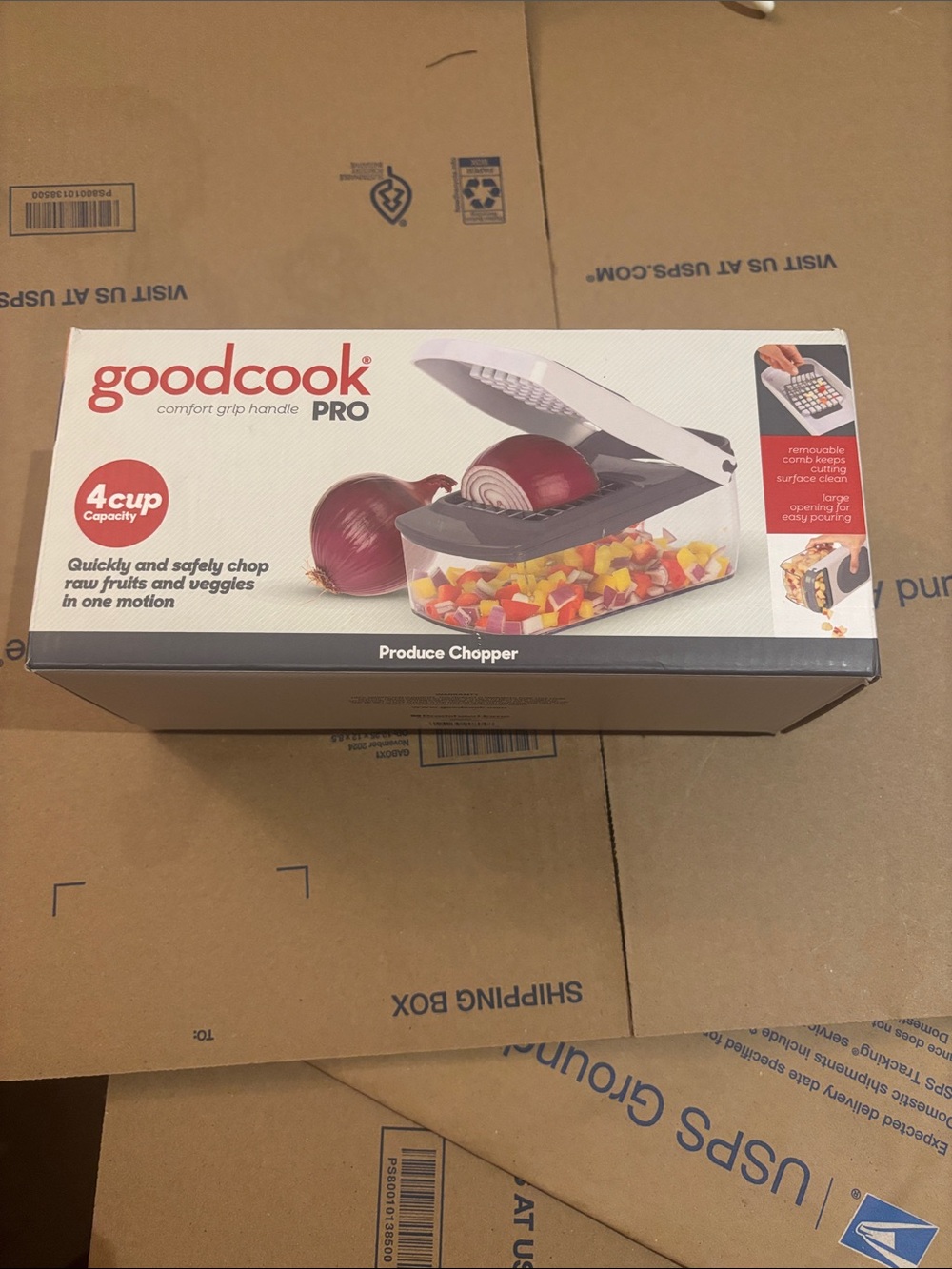 NWT Good cook Pro Vegetable Chopper with White and Gray Accents